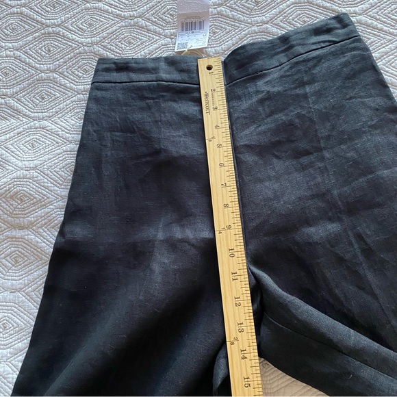New MNG Black Linen High Waist Croped
Wide Leg Culottes Pants Size M - Picture 13 of 16